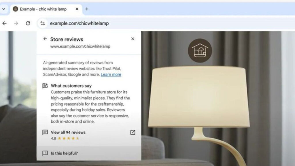 Google Hadirkan Fitur Ulasan AI di Chrome untuk Belanja Online Lebih Aman