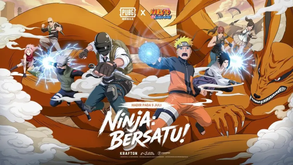 PUBG Mobile Umumkan Kolaborasi dengan Naruto Shippuden, Hadir 9 Juli 2026
