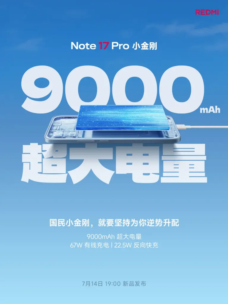 Spesifikasi Baterai Redmi Note 17 Pro