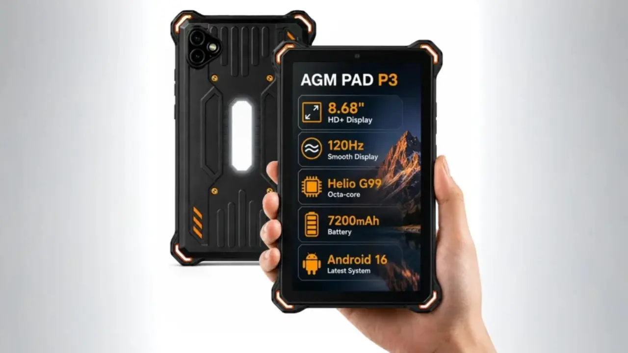 Agm Pad P3 Compact Resmi Meluncur Tablet Rugged Ringkas Dengan Layar 120hz Dan Baterai 7 200 Mah