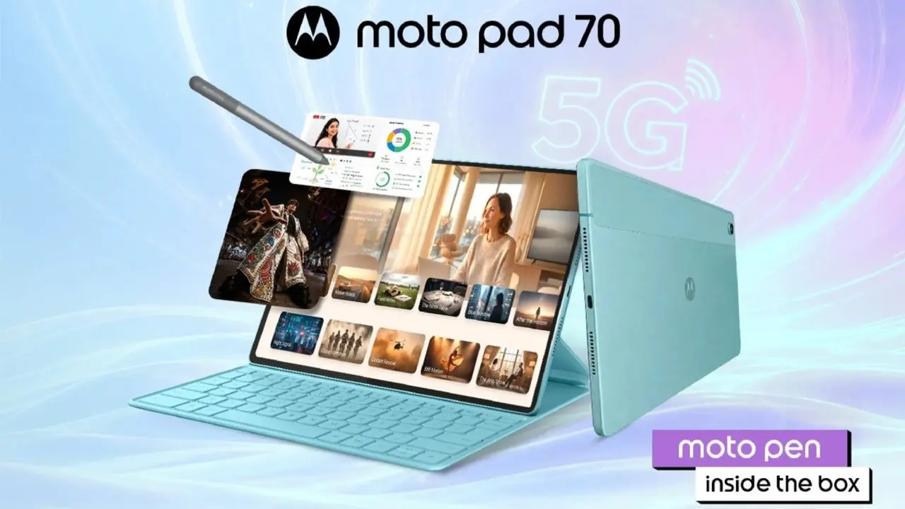 Motorola Luncurkan Moto Pad 70, Tablet 5G Tipis dengan Baterai 10.200 mAh