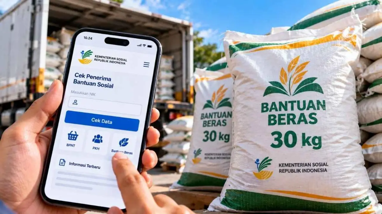 Cara Cek Bansos Beras 30 Kg Oktober-Desember 2026 Pakai NIK KTP Lewat HP