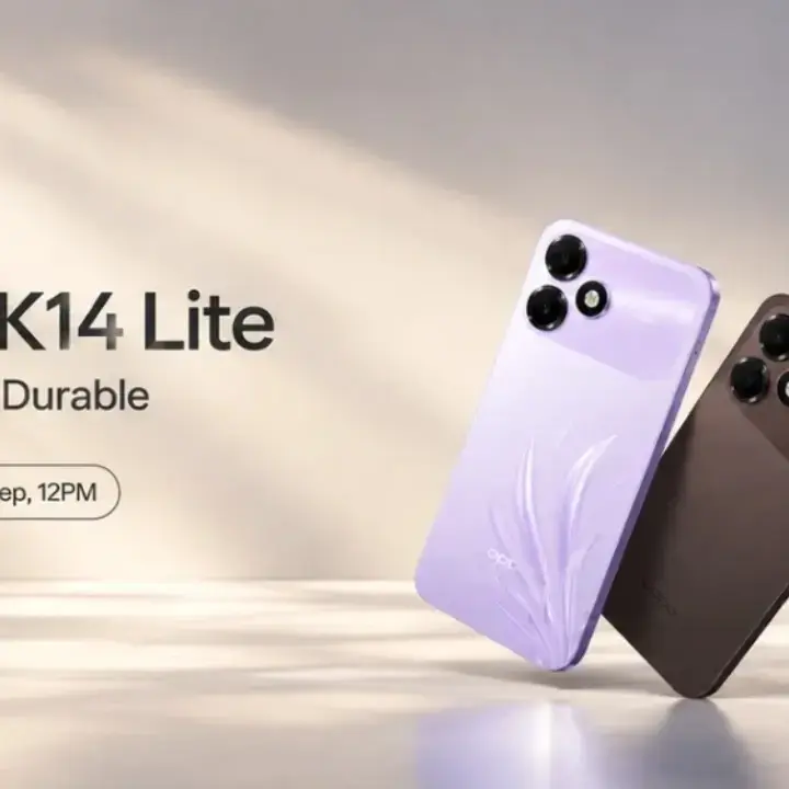 OPPO K14 Lite Meluncur 16 September di India, Bawa Baterai 7.000 mAh untuk Aktivitas Harian